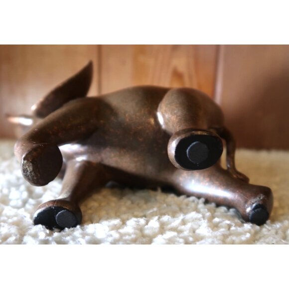 Truu Design Beautiful Antique Bronze Polyresin Elephant Figurine - Picture 6 of 6